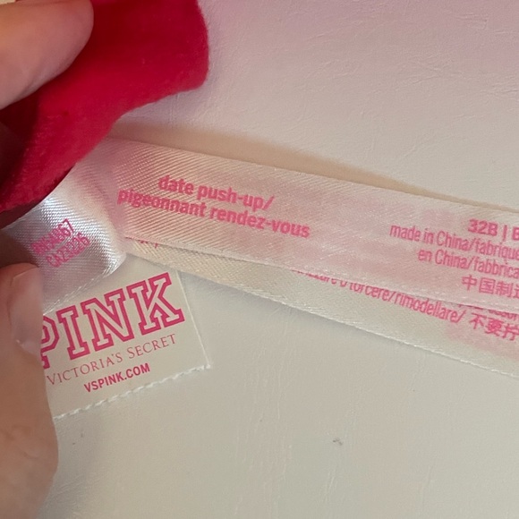 PINK brand red strapped lace push-up bra 32B - Picture 4 of 10